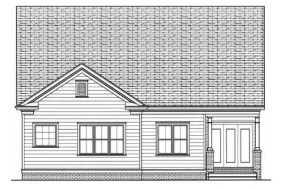 Exterior - Rear Elevation for Victorian House Plan #413-791 - 2 bed, 2 bath