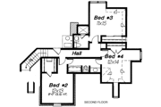 European Style House Plan - 4 Beds 3.5 Baths 2685 Sq/Ft Plan #310-185 