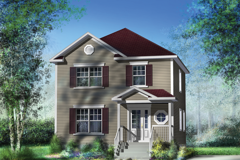 Dream House Plan - Traditional Exterior - Front Elevation Plan #25-4414