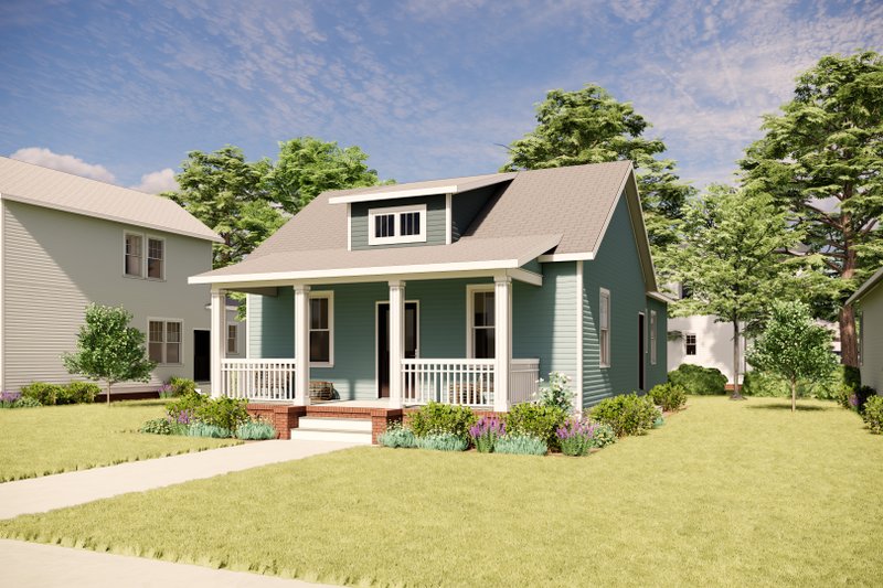 Home Plan - Exterior - Front Elevation 2 for Craftsman House Plan #936-23 - 3 bed, 2 bath