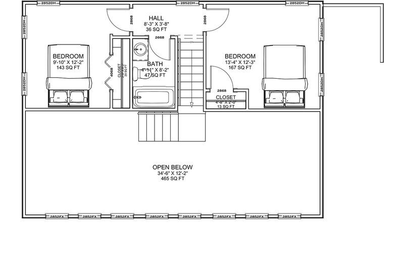 Architectural House Design - Floor Plan - Upper Floor for Modern House Plan #1116-53 - 3 bed, 3 bath