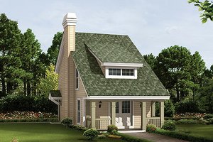 Cottage Exterior - Front Elevation Plan #57-384
