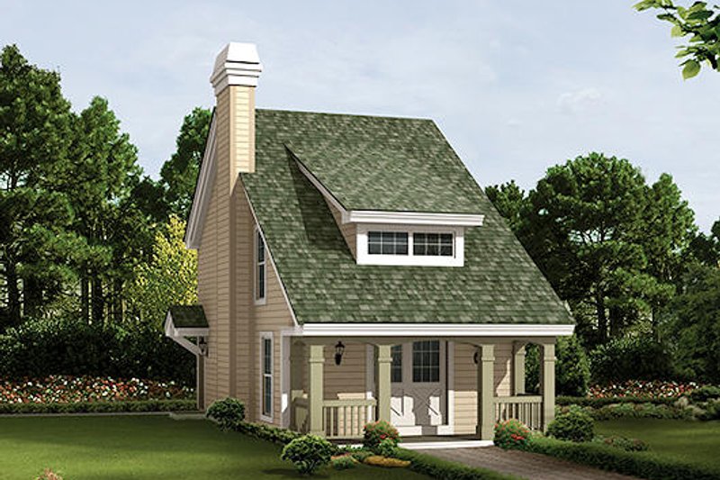 Cottage Style House Plan - 2 Beds 1.5 Baths 1131 Sq/Ft Plan #57-384