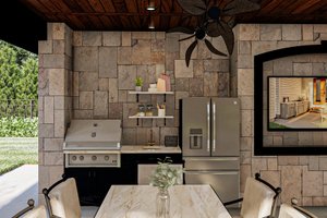 Exterior - Other Elevation for Mediterranean House Plan #455-267, 0.5 bath