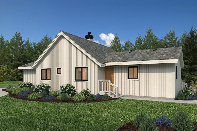 Home Plan - Exterior - Rear Elevation 2 for Cabin House Plan #47-880 - 3 bed, 2 bath