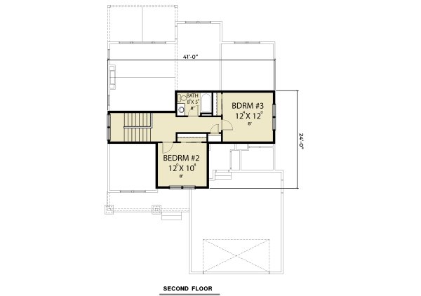 Farmhouse Floor Plan - Upper Floor Plan #1070-53