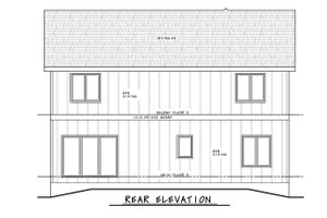 Exterior - Rear Elevation for Farmhouse House Plan #20-2545 - 4 bed, 2.5 bath