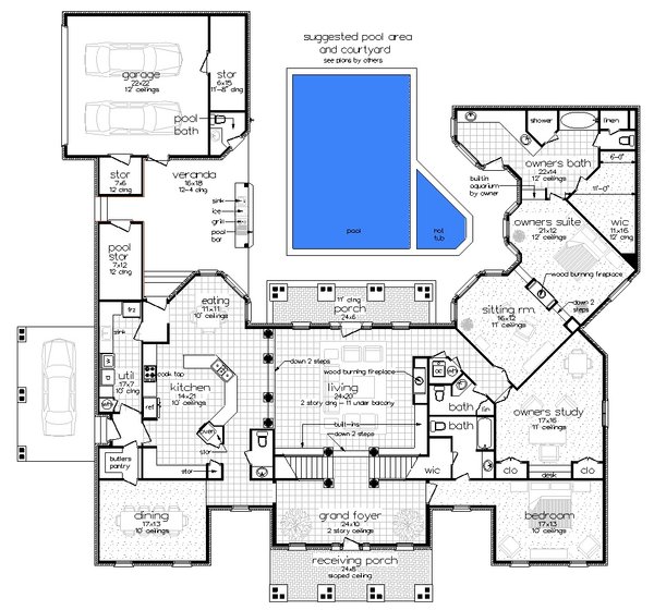 Classical Floor Plan - Main Floor Plan #45-626