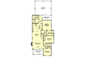 Floor Plan - Main Floor for Farmhouse House Plan #430-243 - 4 bed, 3.5 bath