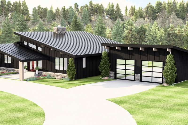 Dream House Plan - Exterior - Other Elevation 1 for Contemporary House Plan #1064-385 - 2 bed, 2 bath