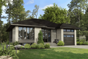 Contemporary Exterior - Front Elevation Plan #25-4917