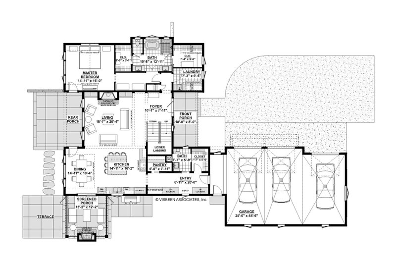 Home Plan - Floor Plan - Main Floor for Farmhouse House Plan #928-371 - 5 bed, 4.5 bath