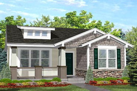 Exterior - Front Elevation for Bungalow House Plan #50-122 - 2 bed, 1 bath