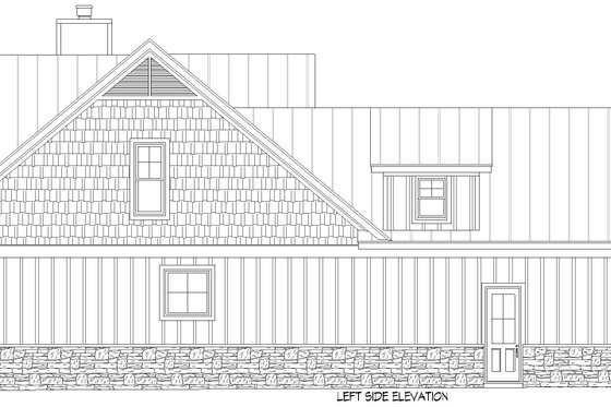 Exterior - Other Elevation 5 for Southern House Plan #932-1180 - 3 bed, 3 bath