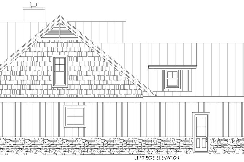 House Blueprint - Exterior - Other Elevation 5 for Southern House Plan #932-1180 - 3 bed, 3 bath