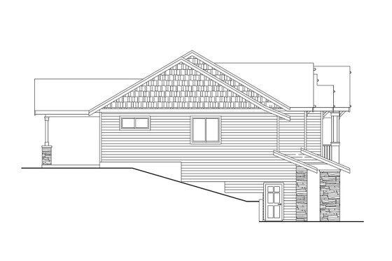 Exterior - Other Elevation 1 for Craftsman House Plan #124-1407 - 4 bed, 2.5 bath