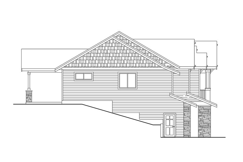 Home Plan - Exterior - Other Elevation 1 for Craftsman House Plan #124-1407 - 4 bed, 2.5 bath