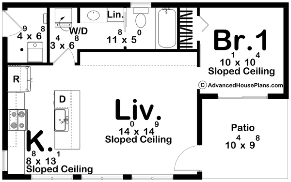 Home Plan - Modern Floor Plan - Main Floor Plan #455-374