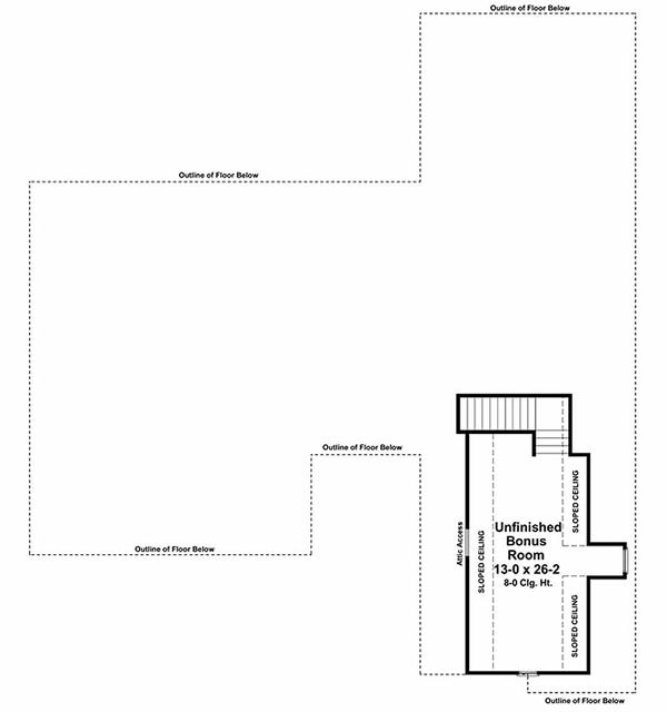 House Design - Country Floor Plan - Upper Floor Plan #21-287