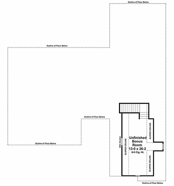 Architectural House Design - Country Floor Plan - Upper Floor Plan #21-287