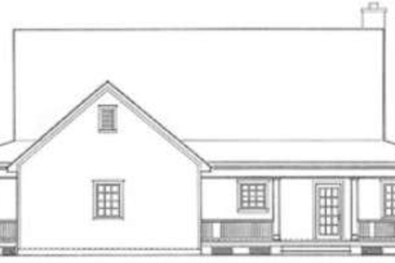 Home Plan - Exterior - Rear Elevation for Country House Plan #406-150 - 3 bed, 2.5 bath