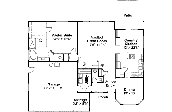 Home Plan - Floor Plan - Main Floor Plan #124-276