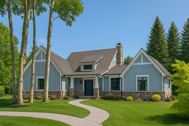 Dream House Plan - Craftsman Exterior - Front Elevation Plan #928-56