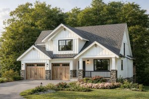 Architectural House Design - Exterior - Front Elevation for Farmhouse House Plan #1100-107 - 3 bed, 3 bath