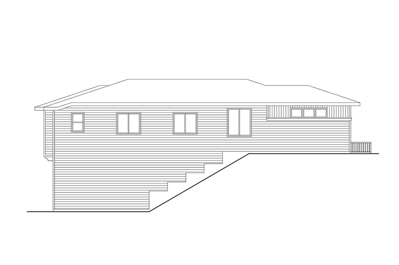 Dream House Plan - Exterior - Other Elevation 1 for Prairie House Plan #124-1431 - 3 bed, 2 bath