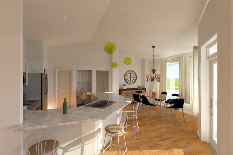 House Blueprint - Interior - Dining Room for Traditional House Plan #126-237 - 2 bed, 2 bath