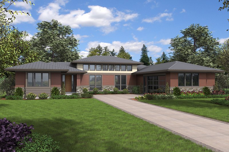 Home Plan - Contemporary Exterior - Front Elevation Plan #48-958