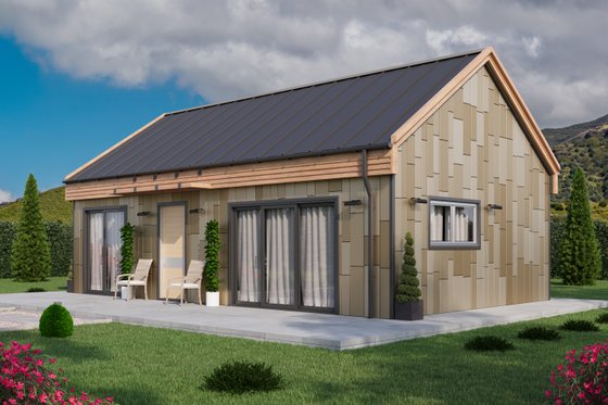 Exterior - Other Elevation for Contemporary House Plan #1106-1 - 2 bed, 1 bath