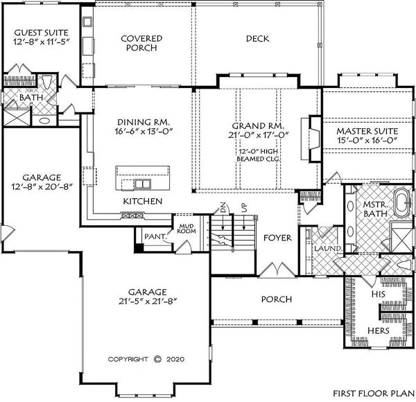 Farmhouse Floor Plan - Main Floor Plan #927-1009