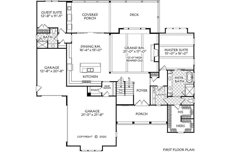 Farmhouse Style House Plan - 4 Beds 3 Baths 2823 Sq/Ft Plan #927-1009 ...