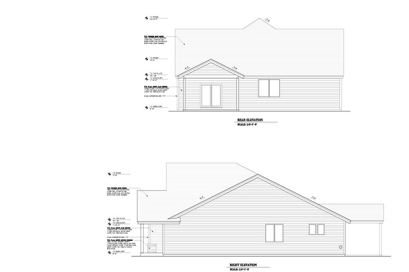 Dream House Plan - Exterior - Other Elevation 1 for Craftsman House Plan #53-680 - 4 bed, 2 bath