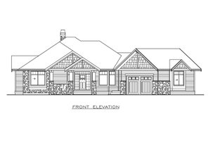 Exterior - Front Elevation 3 for Craftsman House Plan #1100-94 - 2 bed, 2 bath
