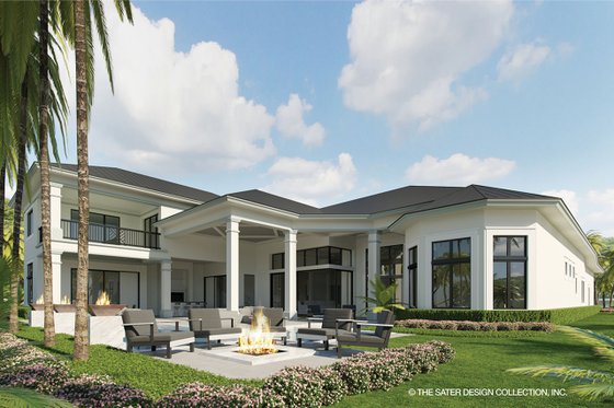 Exterior - Rear Elevation 2 for Contemporary House Plan #930-475 - 5 bed, 5.5 bath