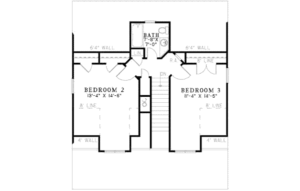 Cottage Floor Plan - Upper Floor Plan #17-624