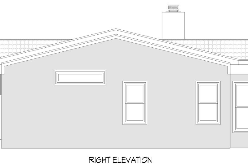 House Blueprint - Exterior - Other Elevation 1 for Southern House Plan #932-1257 - 2 bed, 2 bath