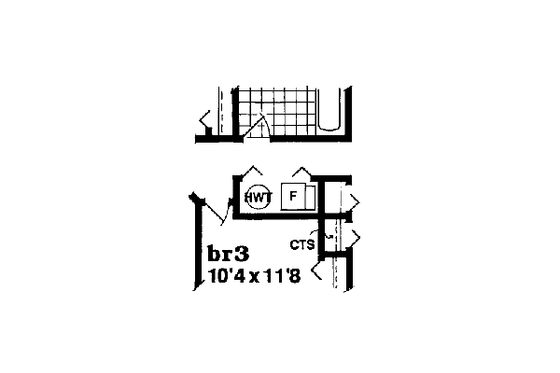 Floor Plan - Other Floor for Traditional House Plan #47-333 - 3 bed, 2 bath