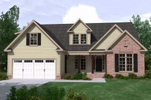 Ranch Exterior - Front Elevation Plan #1071-21