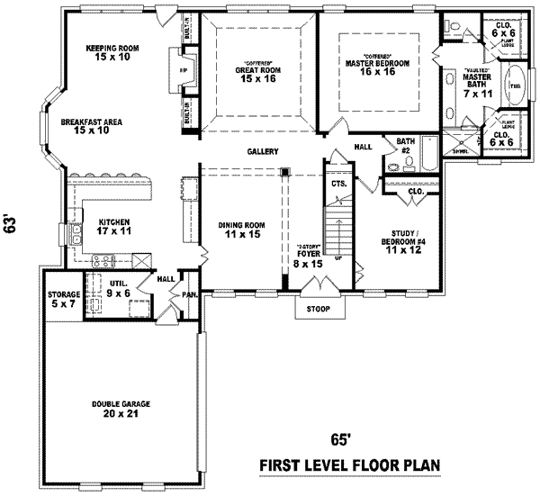 European Floor Plan - Main Floor Plan #81-1149