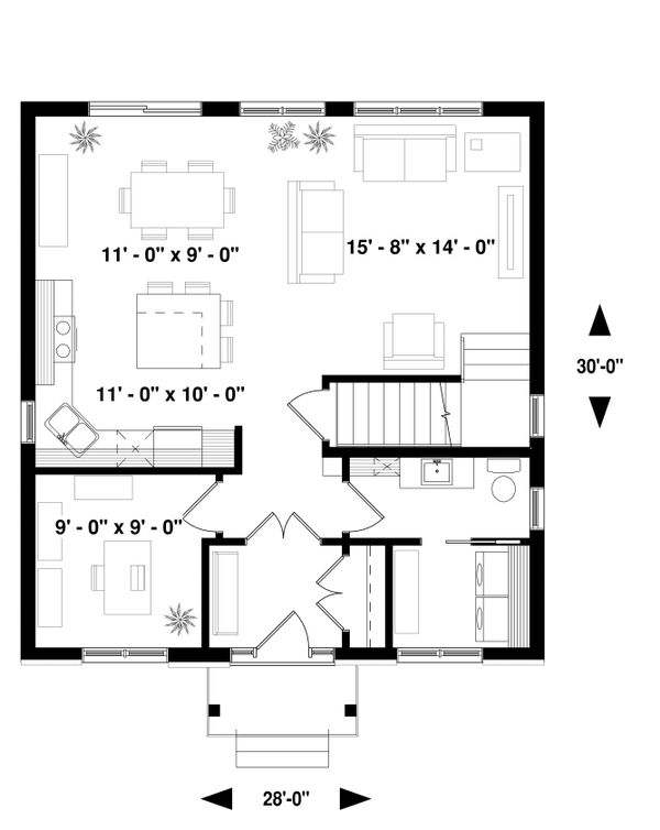 Traditional Floor Plan - Main Floor Plan #23-2306