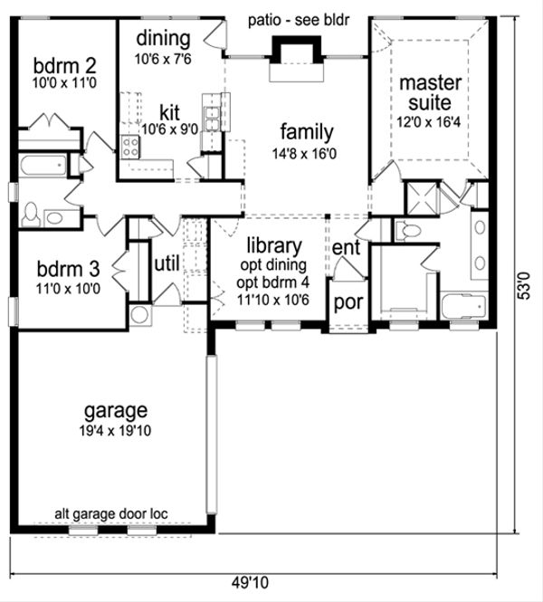Architectural House Design - Traditional Floor Plan - Main Floor Plan #84-546