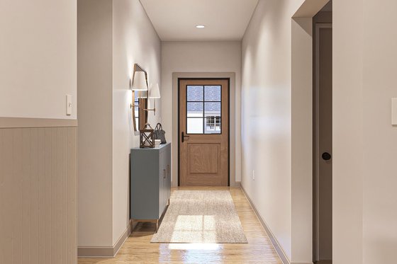 Interior - Entry for Ranch House Plan #455-367 - 3 bed, 2 bath