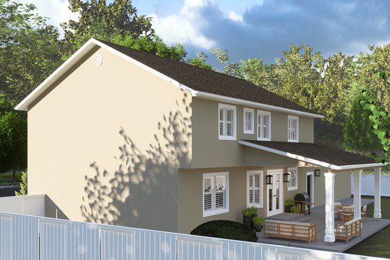 Exterior - Other Elevation 2 for Traditional House Plan #1060-206 - 4 bed, 2.5 bath
