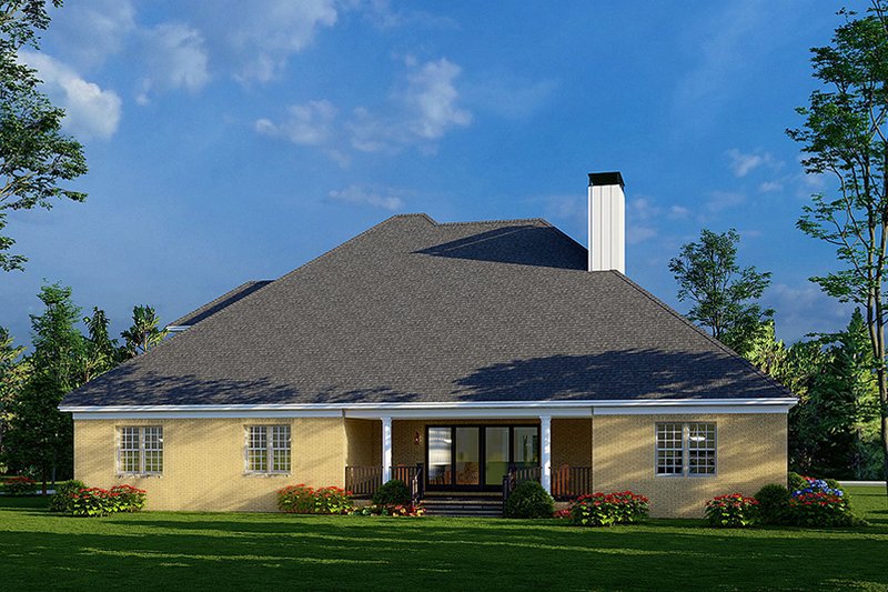 House Blueprint - Exterior - Rear Elevation for Traditional House Plan #923-275 - 4 bed, 3 bath