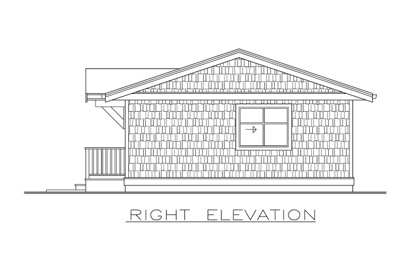 Home Plan - Exterior - Other Elevation 1 for Cottage House Plan #1100-66 - 2 bed, 1 bath