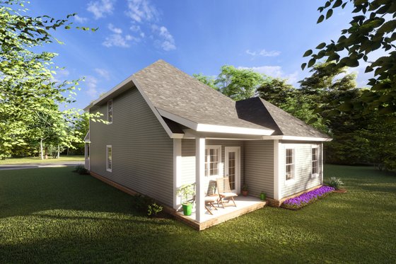 Exterior - Rear Elevation for Cottage House Plan #513-2217 - 3 bed, 2.5 bath