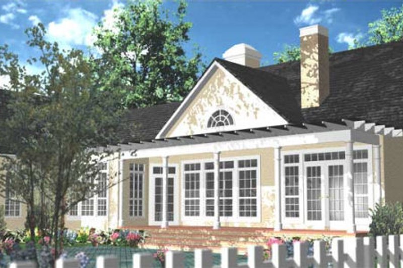 Architectural House Design - Exterior - Rear Elevation for Southern House Plan #406-280 - 3 bed, 2.5 bath